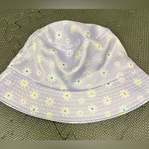 Girls Daisy Purple Bucket Hat